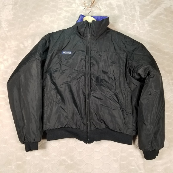 Columbia Other - VTG Columbia Sportswear Puffer Jacket Reversible Black Blue Sz Medium